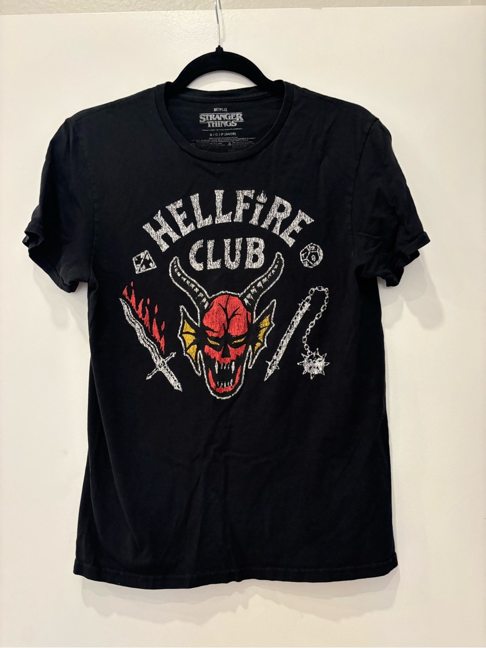 Stranger Things "Hellfire Club" Graphic Tee Season 4 Official Merch Hawkins High